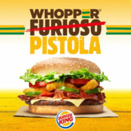 “Whopper Furioso” vira “Whopper Pistola” em ação do Burger King