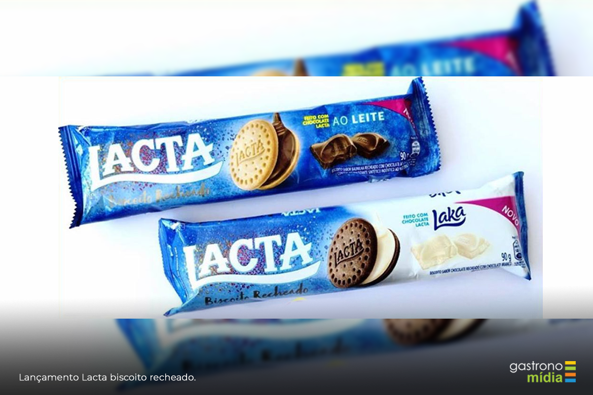 Lacta lança biscoitos recheados Chocolate ao Leite e Laka